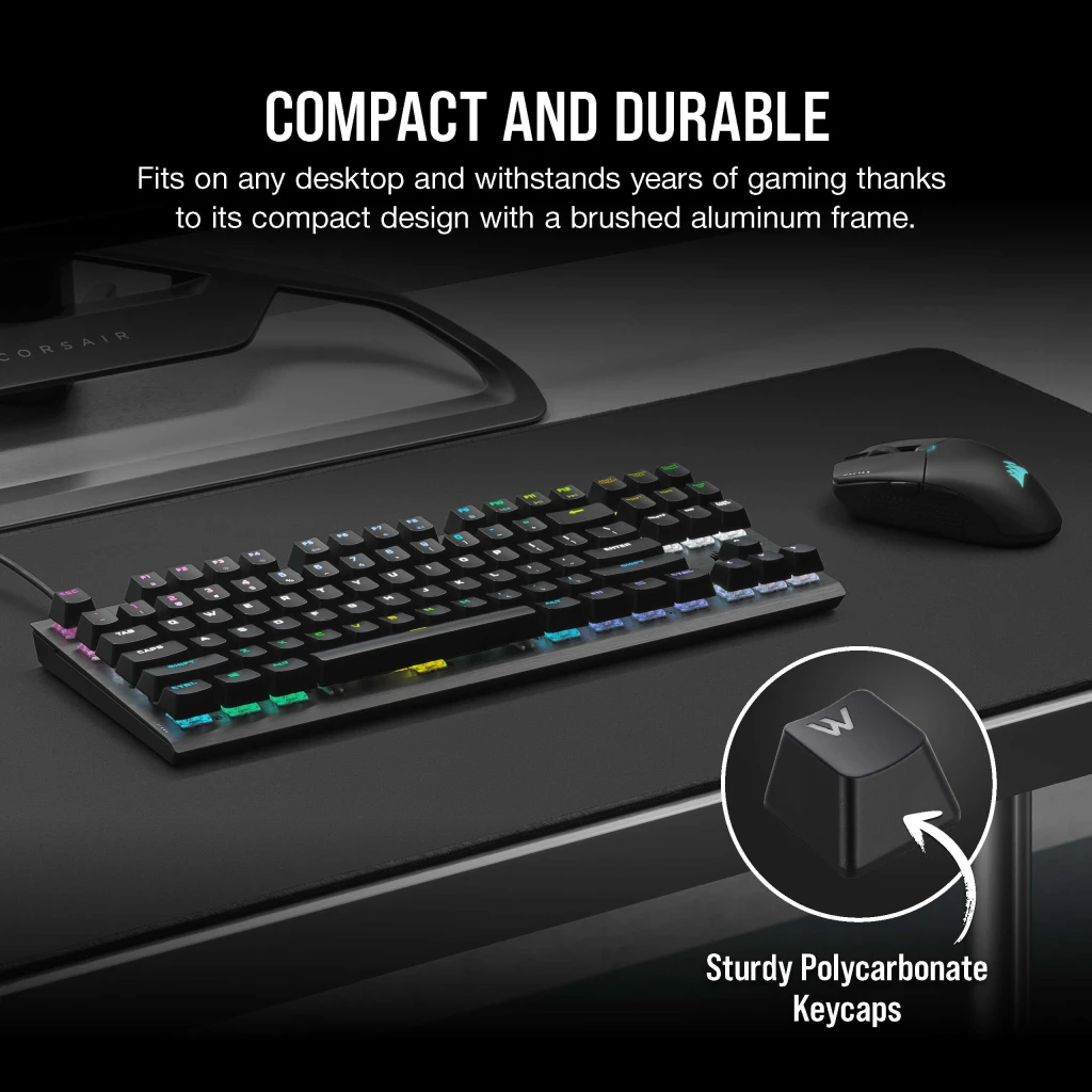 K60 PRO TKL RGB Tenkeyless Optical-Mechanical Gaming Keyboard — CORSAIR OPX Switch — (NA)