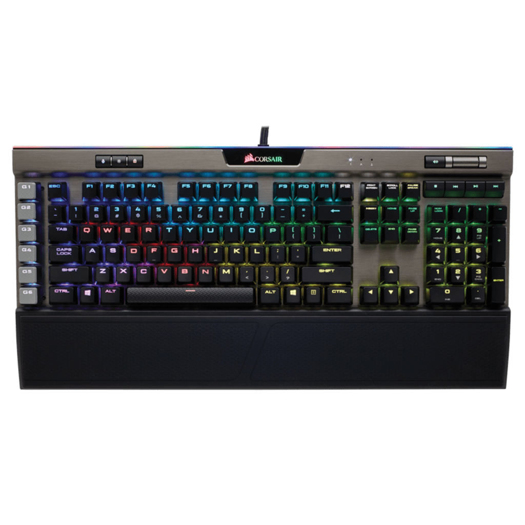 K95 RGB PLATINUM メカニカルゲーミングキーボード — CHERRY® MX Speed — ガンメタル
