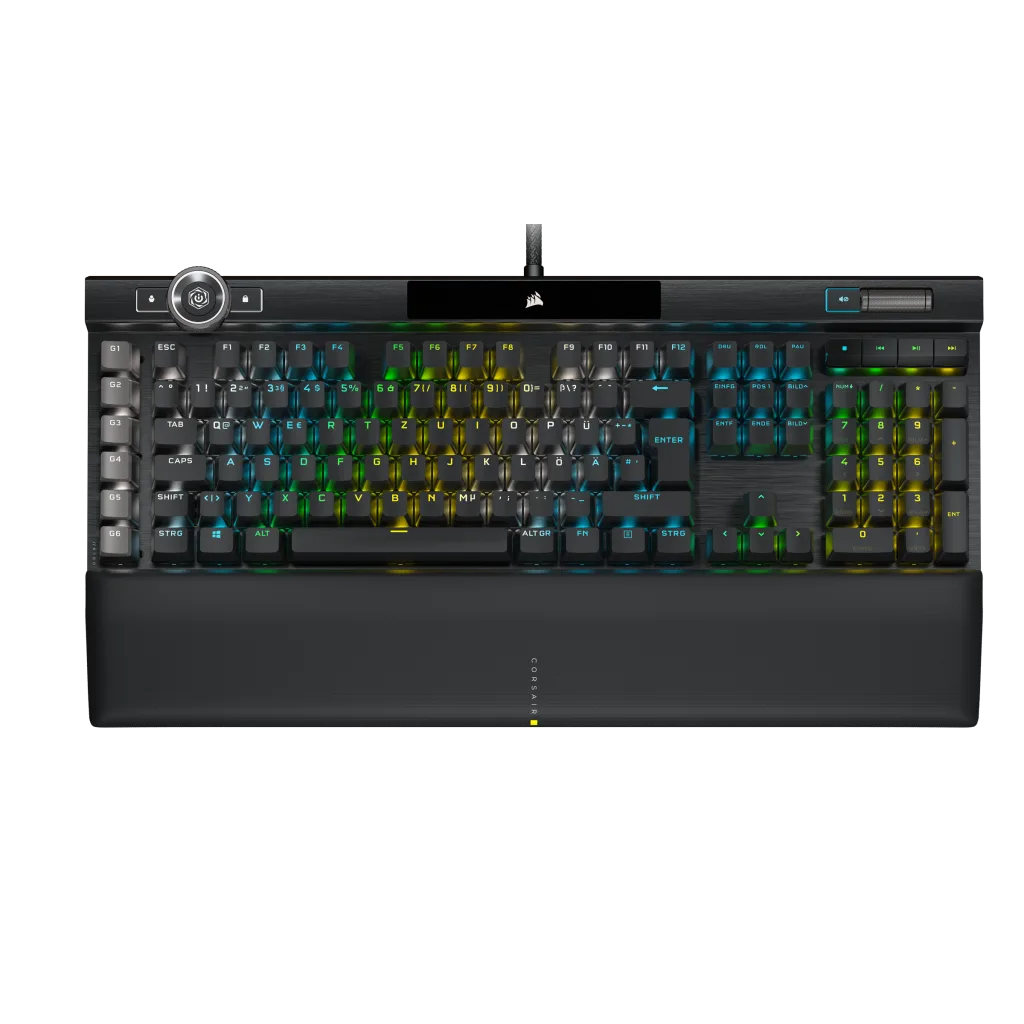 K100 RGB Mechanical Gaming Keyboard — CHERRY® MX Speed — Black (DE)
