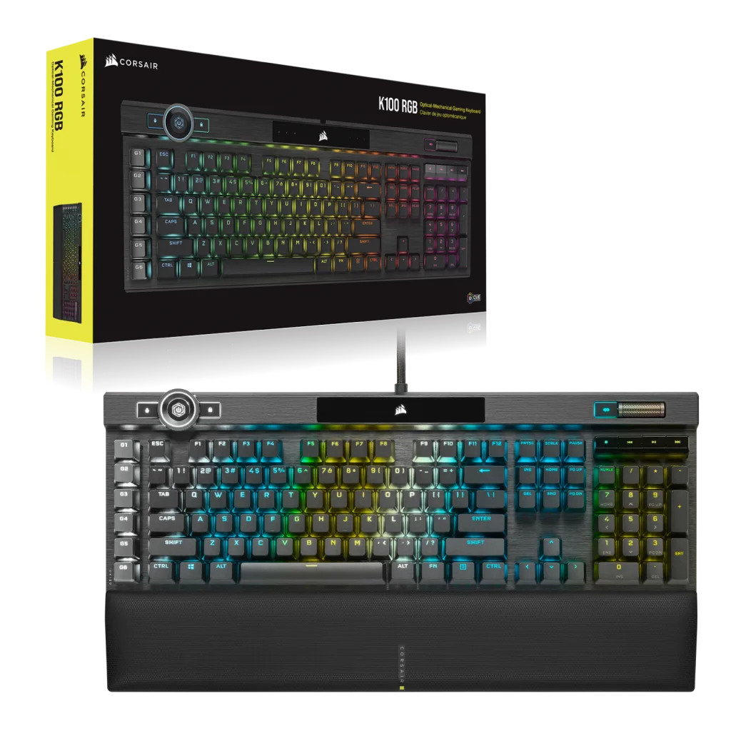 K100 RGB Optical-Mechanical Gaming Keyboard — Black CORSAIR — Switch OPX