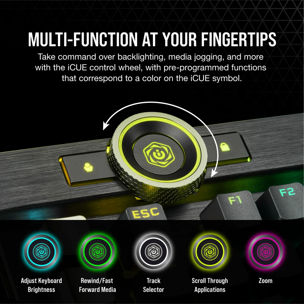 K100 RGB Optical-Mechanical Gaming Keyboard - Midnight Gold