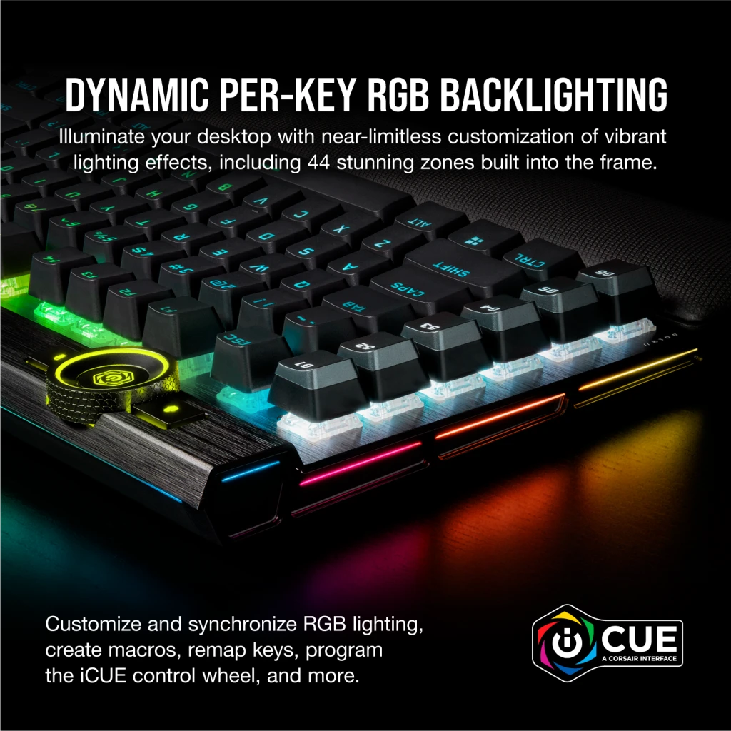 K100 RGB Optical-Mechanical Gaming Keyboard - Midnight Gold