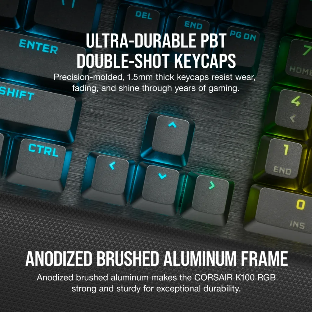 K100 RGB Optical-Mechanical Gaming Keyboard - Midnight Gold