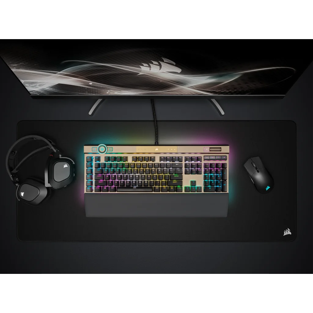 K100 RGB Optical-Mechanical Gaming Keyboard - Midnight Gold