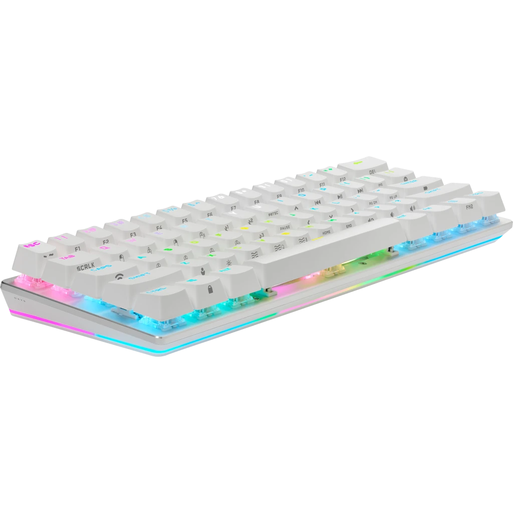 K70 PRO MINI WIRELESS RGB 60% Mechanical Gaming Keyboard, Backlit RGB LED,  CHERRY MX Blue, White, White PBT Keycaps