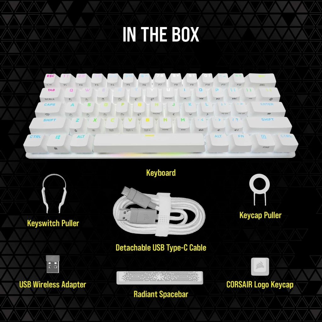 K70 PRO MINI WIRELESS 60% Mechanical CHERRY MX Speed Switch