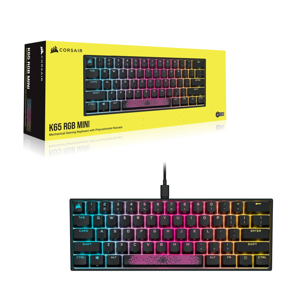 K65 RGB MINI 60% Mechanical Gaming Keyboard — CHERRY MX Red