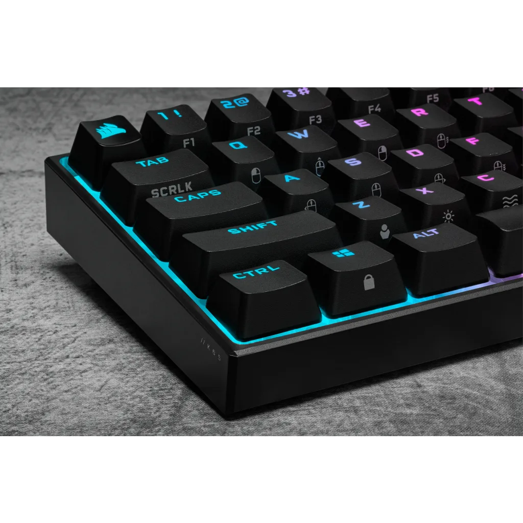 K65 RGB MINI 60% Mechanical Gaming Keyboard — CHERRY MX Blue — Black