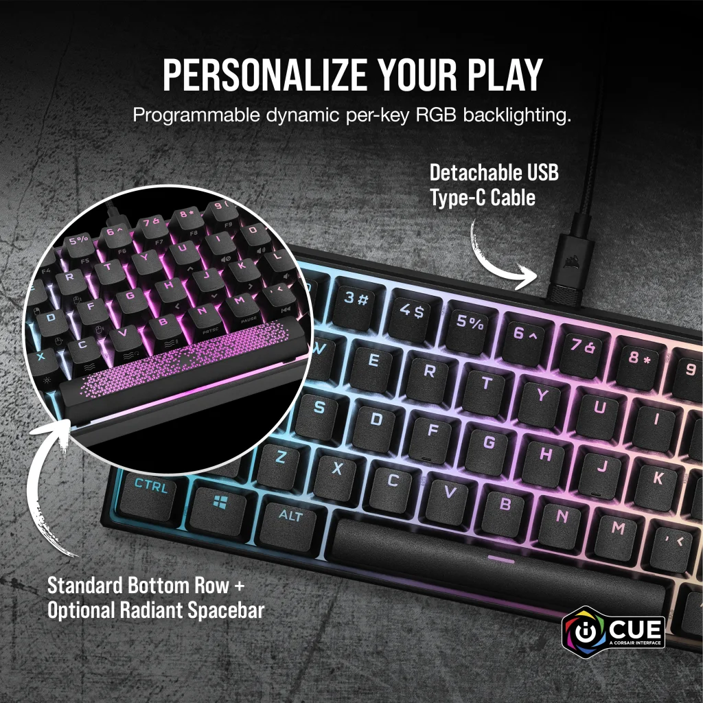 K65 RGB MINI 60% Mechanical Gaming Keyboard — CHERRY MX