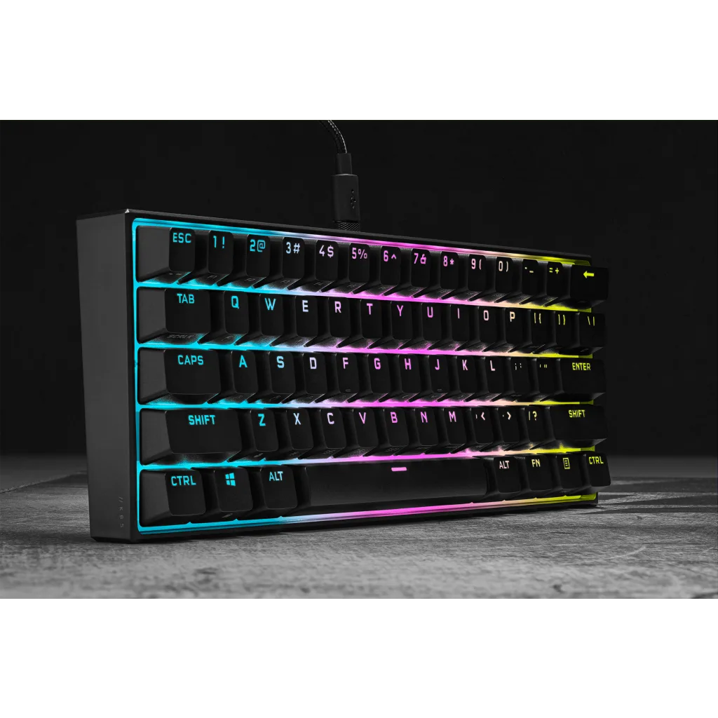 CORSAIR K65 RGB MINI 60% Cherry MX Speed Switches Mechanical Gaming  Keyboard