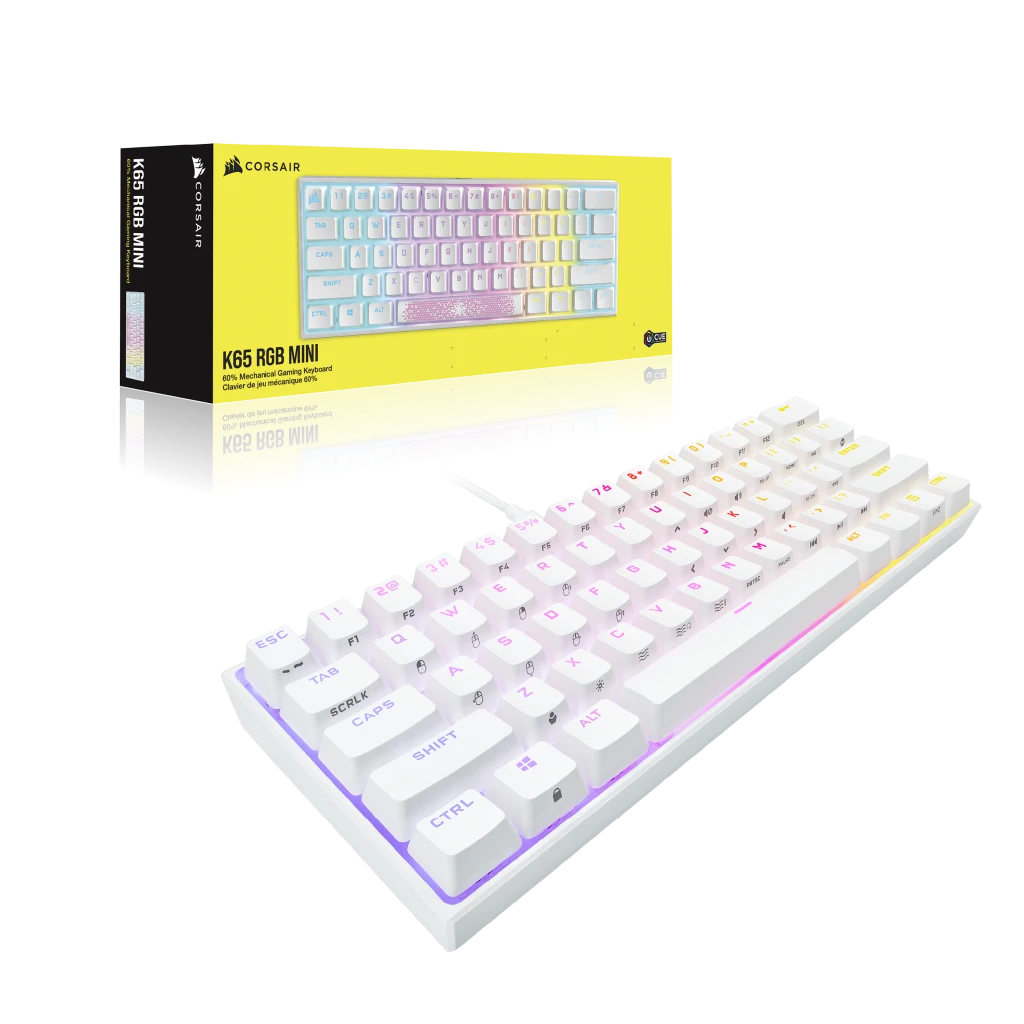 K65 RGB MINI 60% Mechanical Keyboard – Pink Elixir