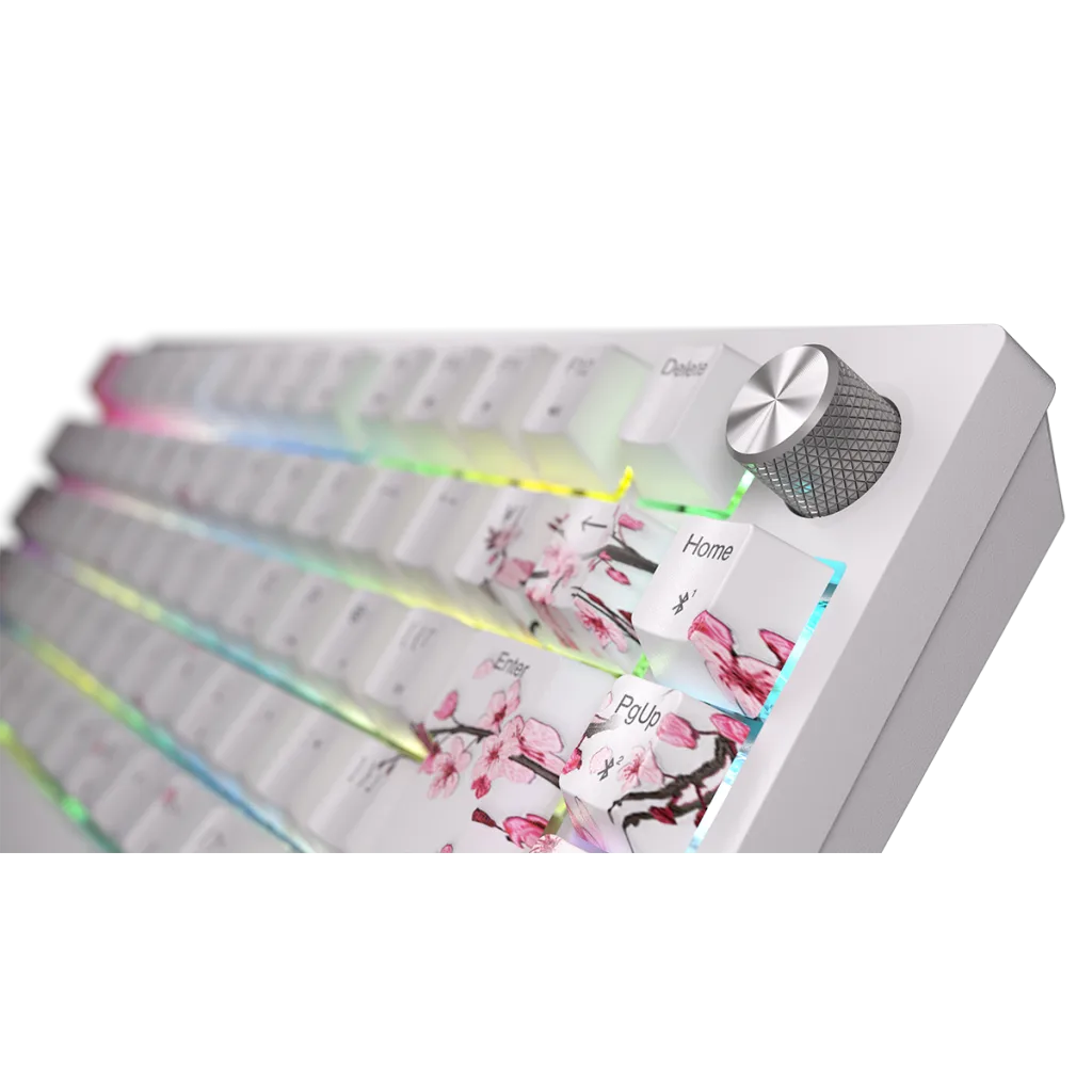 CORSAIR K65 PLUS WIRELESS 75% RGB メカニカルゲーミングキーボード - Cherry Blossom