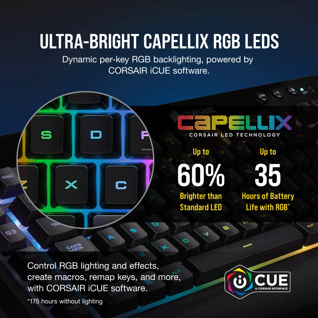 PCハード　有線/ワイヤレス RGBメカニカル ゲーミングキーボード K57 RGB (ブラック) [CH-925C015-JP] Amazon.co.jp: Corsair K57 RGB WIRELESS 日本語配列 ゲーミング