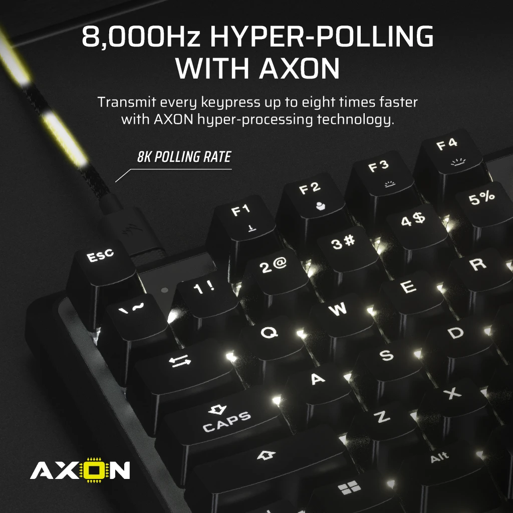 ラピッドトリガー付き K70 PRO TKL 高性能ホール効果プログラム