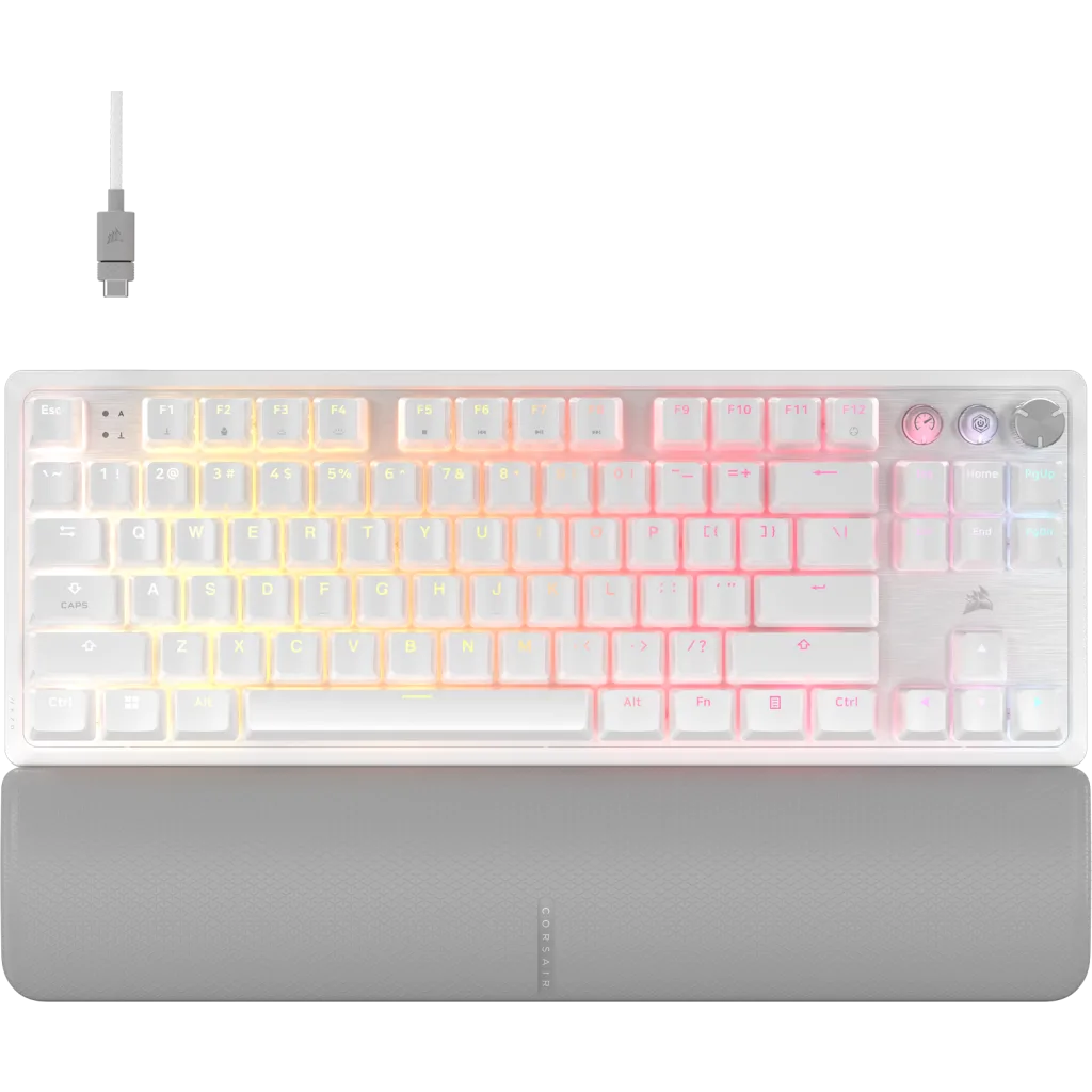 新作モデル  High-Performance TKL PRO K70 Hall White - Trigger Rapid  with Keyboard Gaming Programmable Effect キーボード