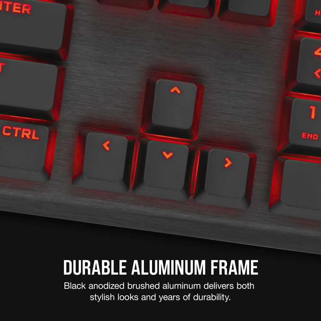 K60 PRO Mechanical Gaming Keyboard — Red LED — 100% CHERRY MV Mechanical Keyswitches — Black
