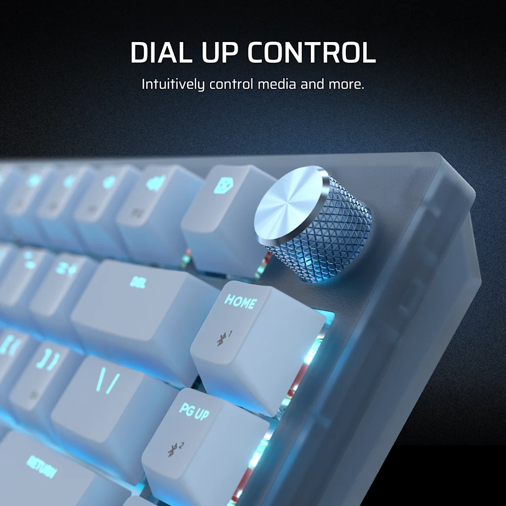 Corsair K65 PLUS 75% RGB Mechanical Gaming Keyboard for Mac and PC - Frost White (UK) thumbnail 5