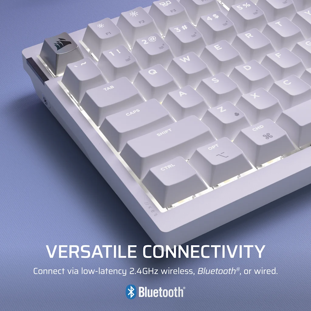 Corsair K65 PLUS 75% RGB Mechanical Gaming Keyboard for Mac and PC - Frost White (UK) thumbnail 8