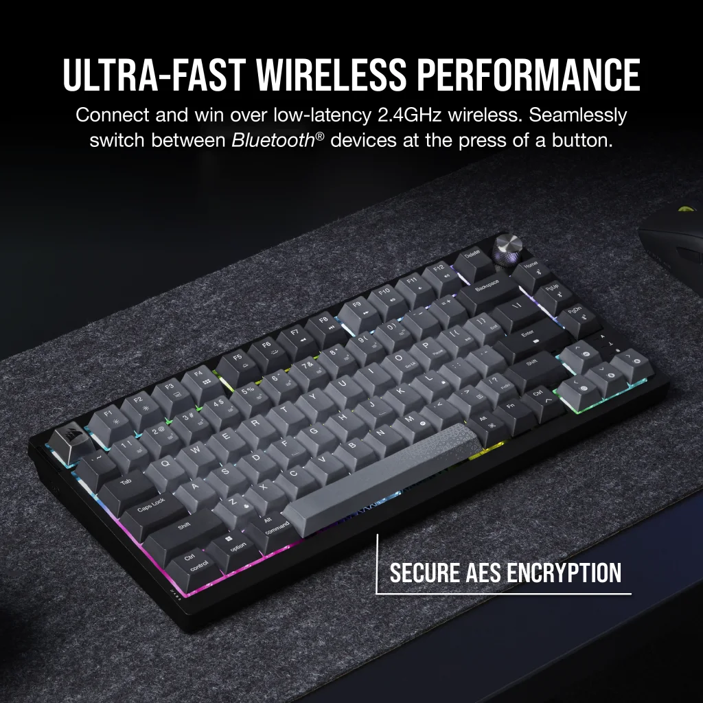 CORSAIR K65 PLUS WIRELESS 75% RGB メカニカルゲーミングキーボード (ES)