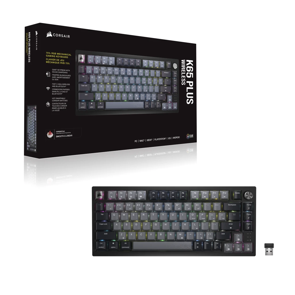 K65 PLUS WIRELESS 75% RGB Mechanical Gaming Keyboard