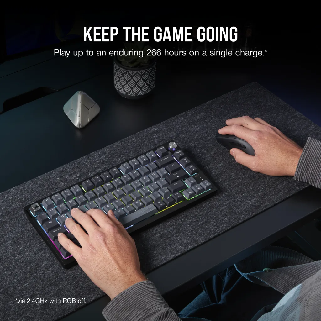 CORSAIR K65 PLUS WIRELESS 75% RGB メカニカルゲーミングキーボード (UK)
