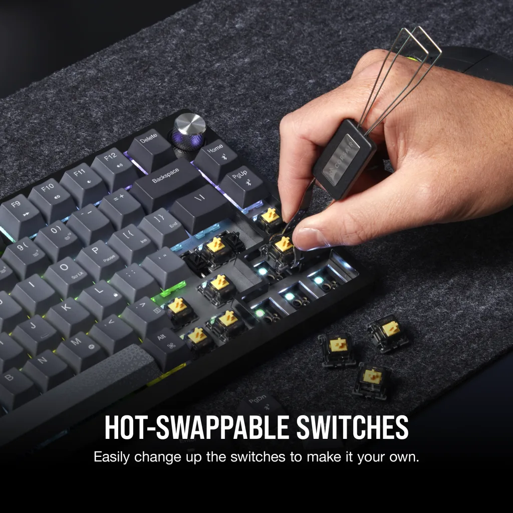 CORSAIR K65 PLUS WIRELESS 75% RGB メカニカルゲーミングキーボード (UK)