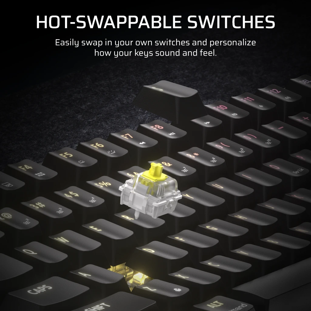 Corsair K65 PLUS WIRELESS TACTILE 75% RGB Mechanical Gaming Keyboard (UK) thumbnail 8