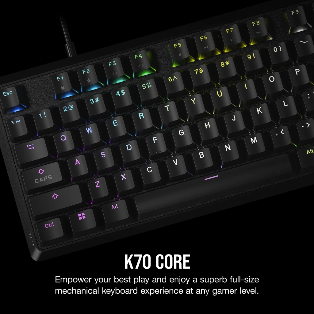 K70 CORE RGB Mechanical Gaming Keyboard — Black
