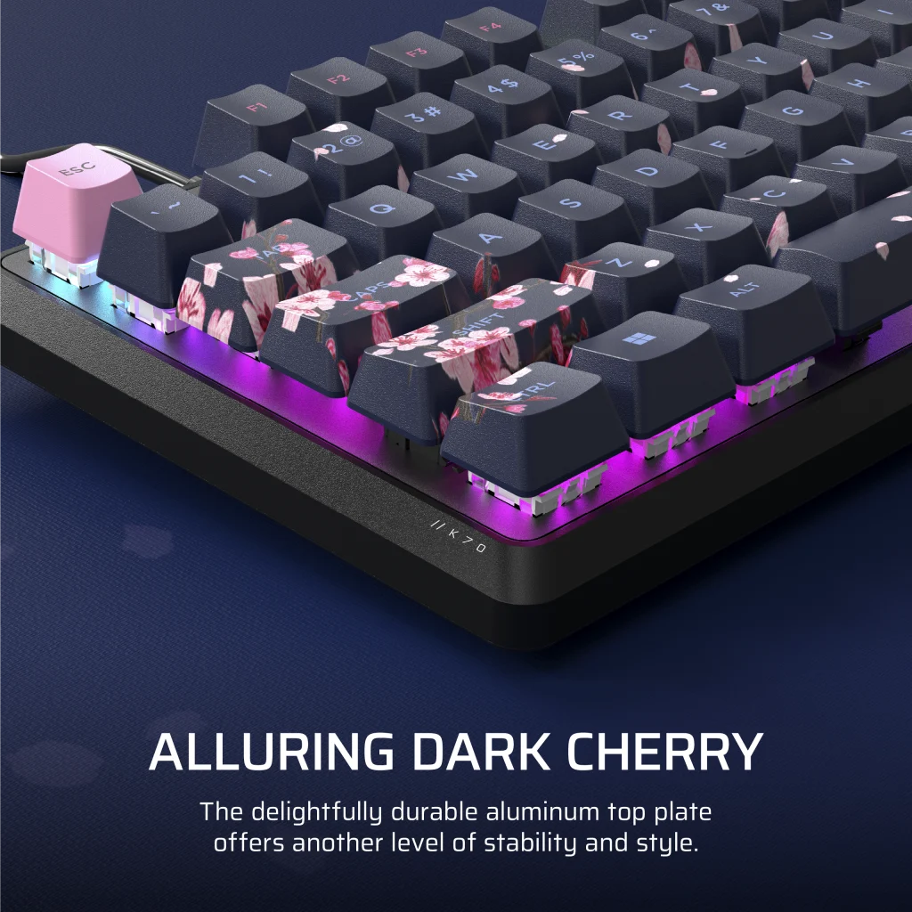 Corsair K70 CORE SE RGB Mechanical Gaming Keyboard - Dark Cherry Blossom (UK) thumbnail 6