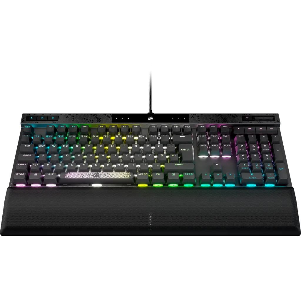 K70 MAX RGB Magnetic-Mechanical (DE) Grey CORSAIR Keyboard MGX Gaming — Switches Steel — Adjustable