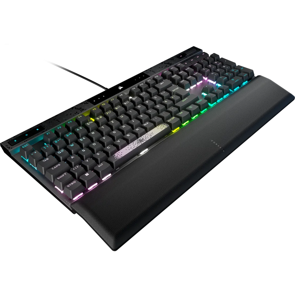 K70 MAX (DE) Switches MGX RGB CORSAIR Grey Steel Keyboard Adjustable — Gaming Magnetic-Mechanical —