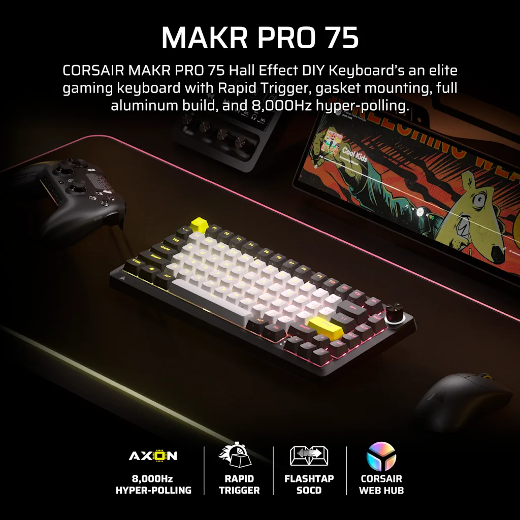 Corsair MAKR PRO 75 Hall Effect DIY Keyboard (UK) thumbnail 2