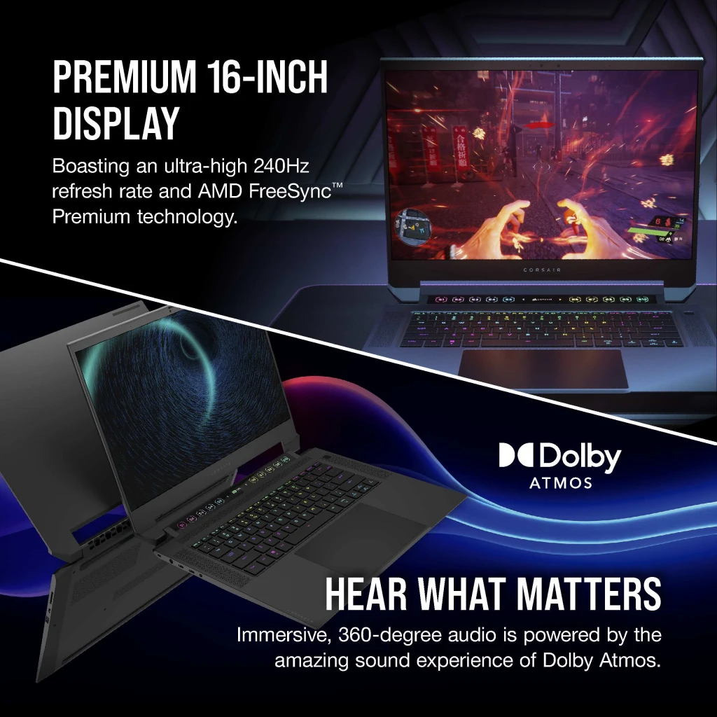 CORSAIR VOYAGER a1600 Gaming Laptop AMD Advantage Edition, Ryzen