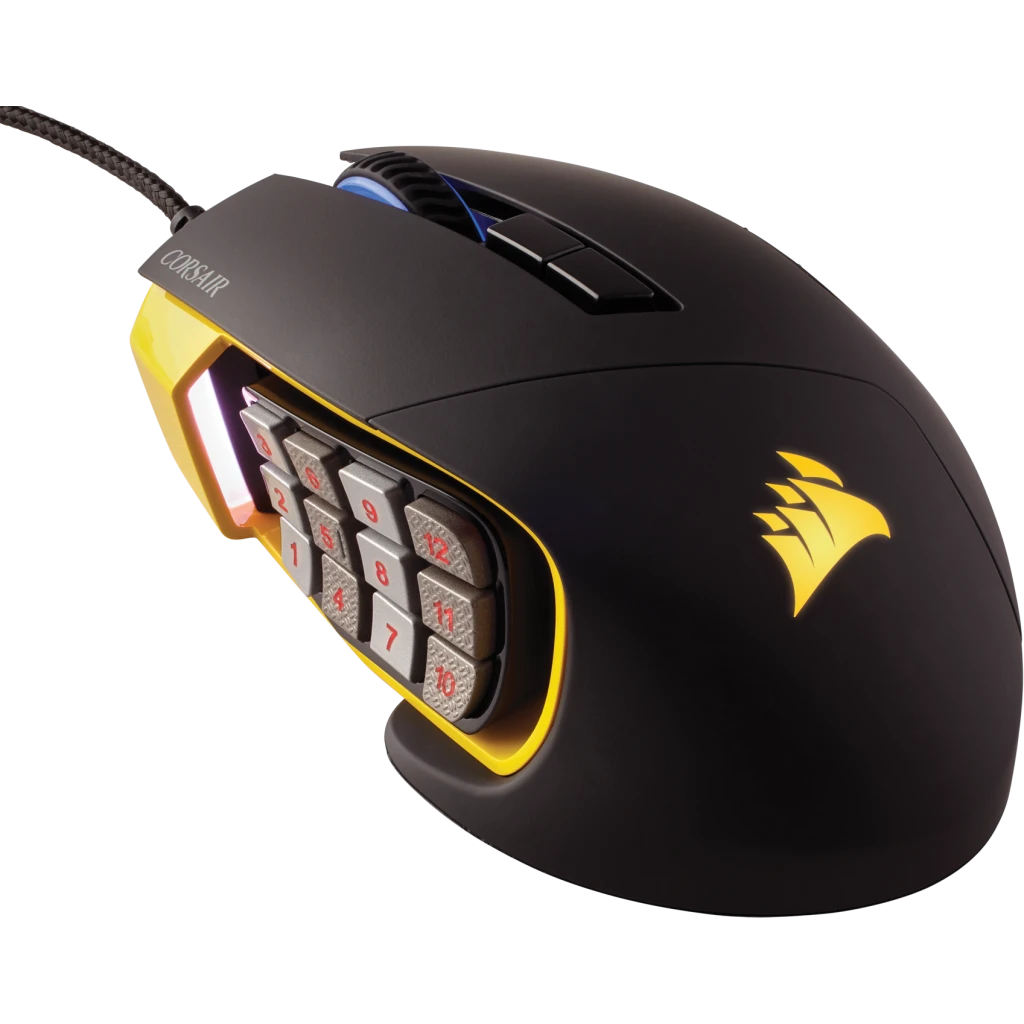 【予約販売】本 PRO SCIMITAR RGB (AP) Yellow — Mouse Gaming MOBA/MMO Optical マウス・トラックボール