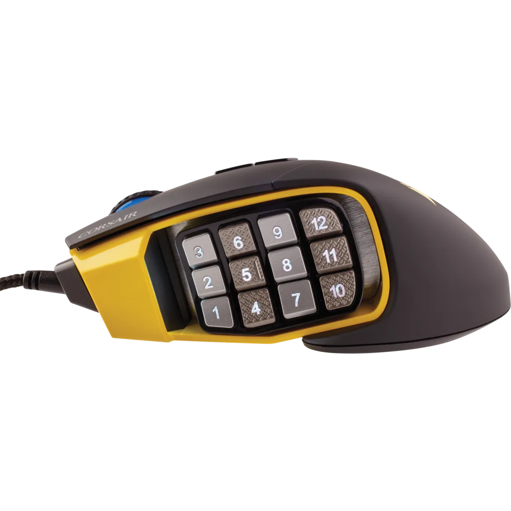 SCIMITAR PRO RGB Optical MOBA/MMO Gaming Mouse — Yellow