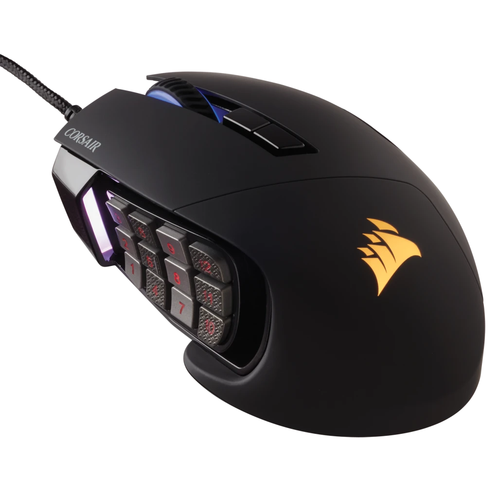人気新品入荷 SCIMITAR PRO RGB Optical MOBA/MMO Gaming Mouse — Black PC周辺機器