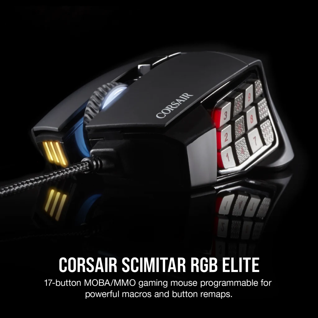 RGB SCIMITAR ELITE Gaming Optical Mouse MOBA/MMO