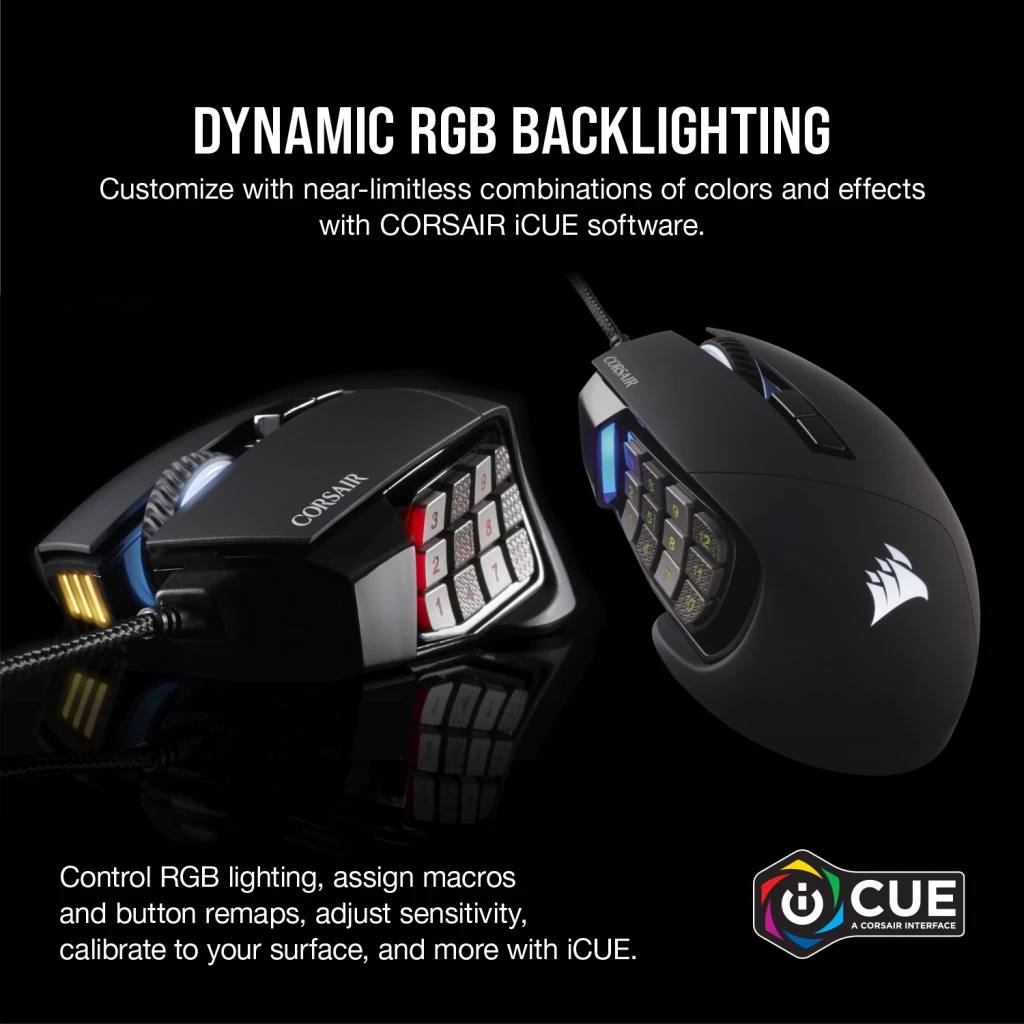 SCIMITAR Gaming Mouse MOBA/MMO Optical RGB ELITE