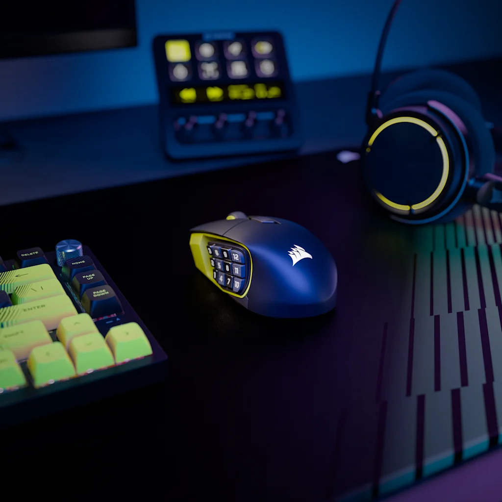 SCIMITAR ELITE WIRELESS SE MMO Gaming Mouse – Black & Yellow