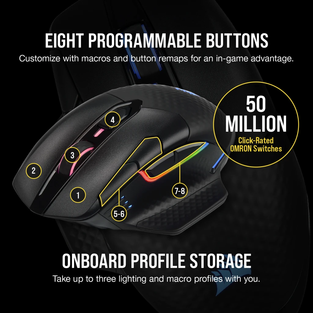 Dark Core RGB Pro & Pro SE : Corsair présente deux souris sans-fil