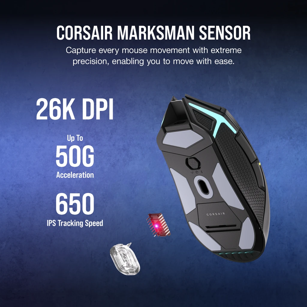 Acheter en ligne CORSAIR Nightsabre Wireless Souris (Sans fil, Jeu) à bons  prix et en toute sécurité 