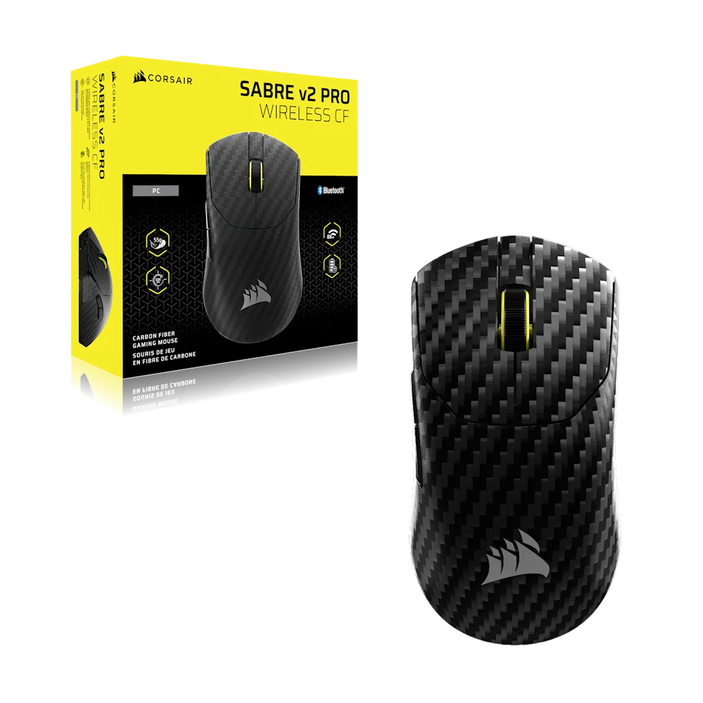 SABRE v2 PROワイヤレスCFゲーミングマウス。超高レスポンス8kHz