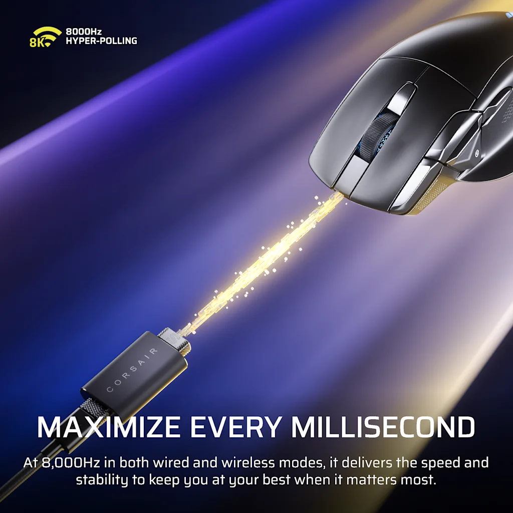 Corsair NIGHTSWORD v2 WIRELESS SD Stream Deck Gaming Mouse thumbnail 7