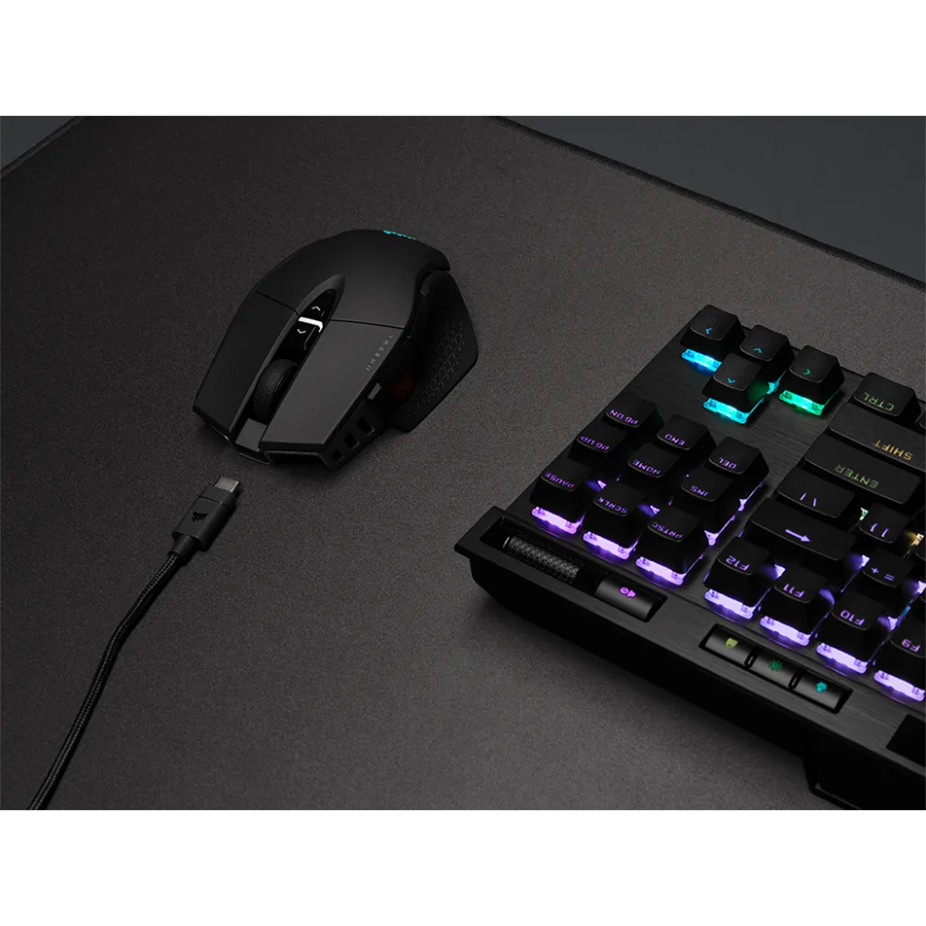 Corsair M65 Rgb Ultra Wireless, Souris de jeu sans fil accordable Fps 