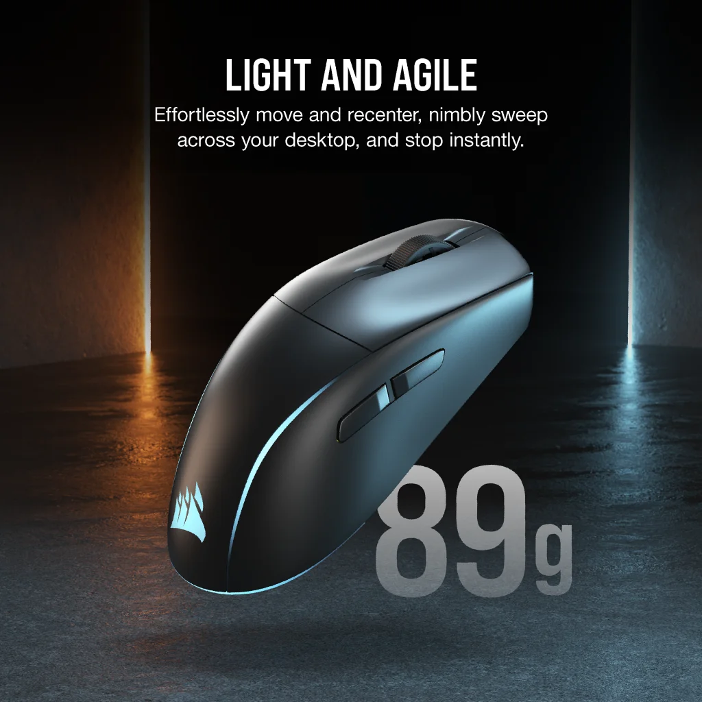 M75 WIRELESS 軽量 RGB ゲーミングマウス、ブラック (AP)