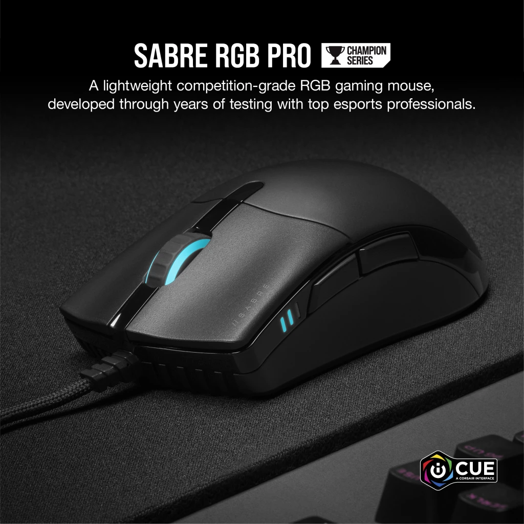 Sabre RGB Pro Wireless - Corsair - Noir - Souris Gamer Sans Fil