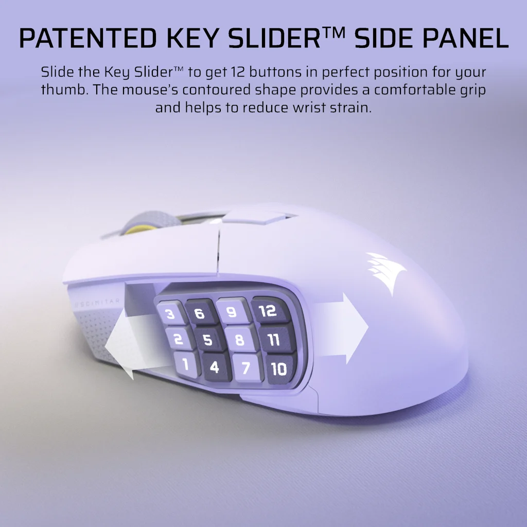 SCIMITAR ELITE WIRELESS SE MMO Gaming Mouse – White