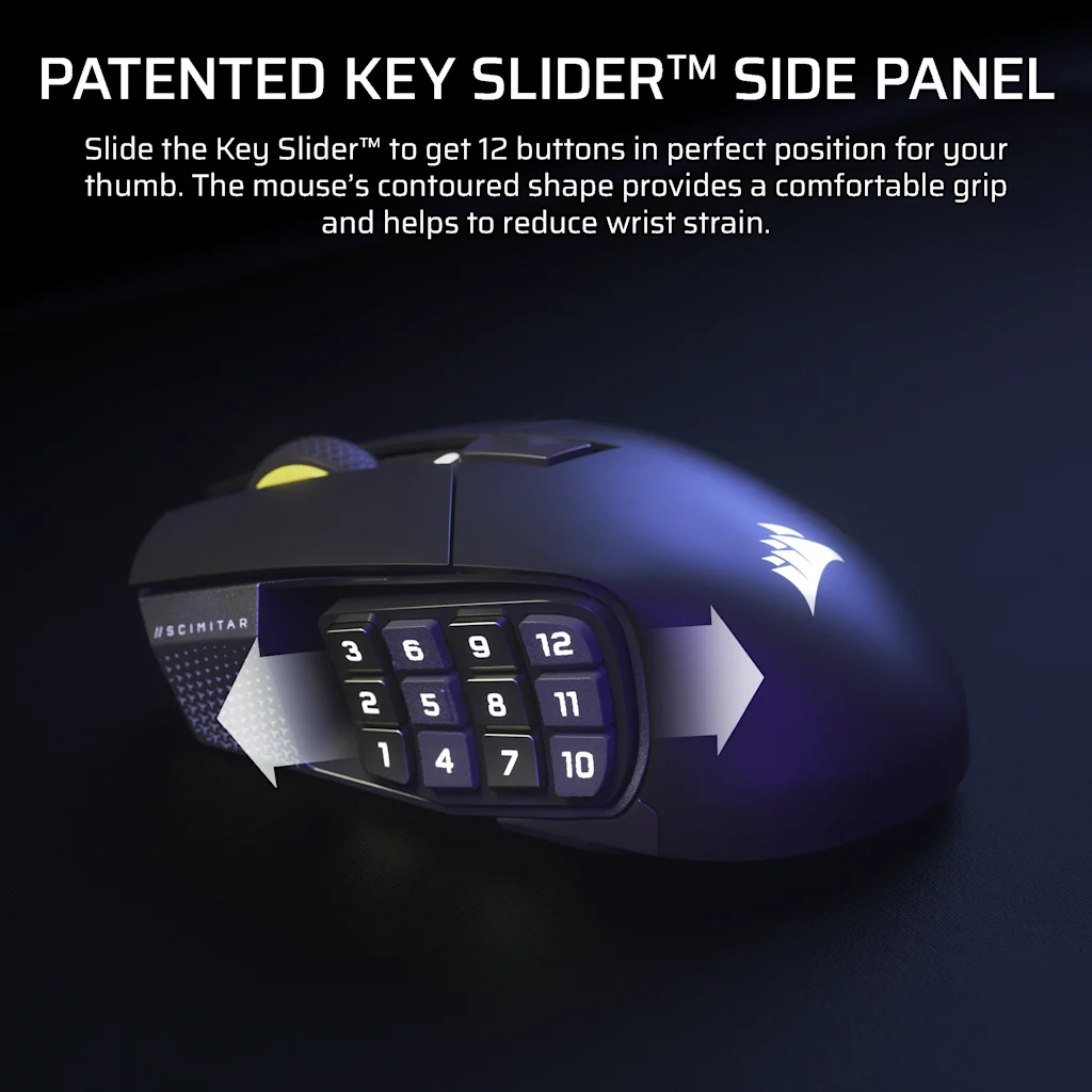 SCIMITAR ELITE WIRELESS SE MMO Gaming Mouse – Gun Metal