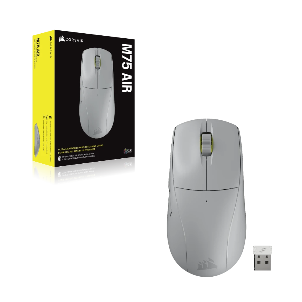 M75 AIR WIRELESS Ultra Lightweight Gaming Mouse Light Gray