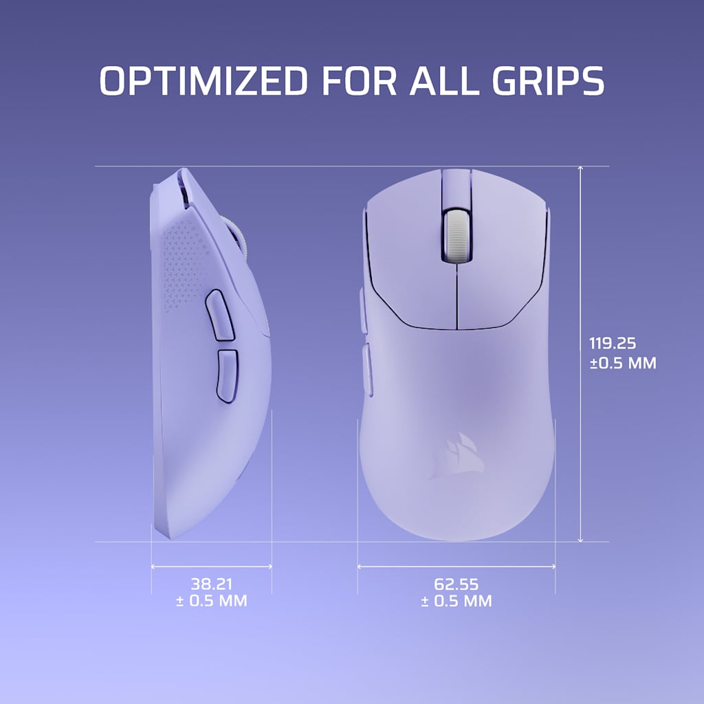 Corsair SABRE v2 PRO ULTRALIGHT WIRELESS Gaming Mouse - Lilac thumbnail 7